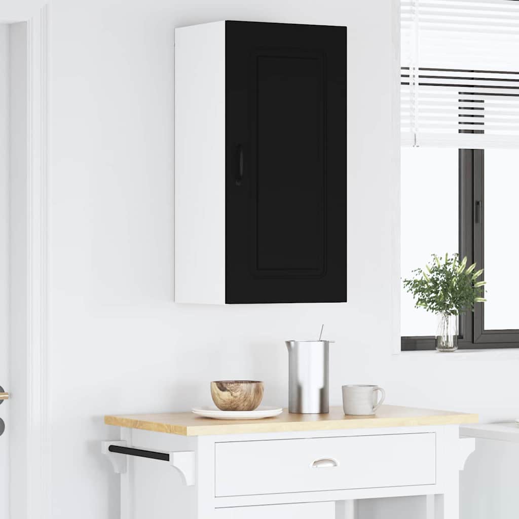 Kitchen Wall Cabinet Black 40 x 31 x 80 cm Engineered Wood
